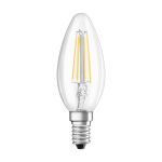 Ledvance Classic LED E14 Kronljus Filament Klar 4.2W 470lm - 927 Extra Varm Vit | Bästa färgåtergivning - Dimbar - Ersättare 40W