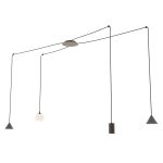Emibig Pendellampa Fuji Stål Svart | Passande för 1x E14 - Max 10W, 1x GU10 - Max 10W, 2x GX53 - Max 10W