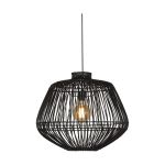 Good&Mojo Pendellampa Madagascar Rattan Svart | Passande för 1x E27 