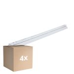 Flerpack 4x Noxion Allmänbruksarmatur Click Reflektor V2 LED T8 | Passande för 1x 150cm LED Rör