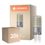 Flerpack 20x Ledvance Performance LED Capsule Klar G9 4.4W 600lm - 827 Extra Varm Vit | Dimbar - Ersättare 48W
