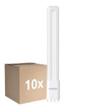 Flerpack 10x Noxion Lucent PL-L LED 11.9W 1500lm - 840 Kallvit | 4-Stift - Ersättare 24W