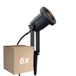 Flerpack 6x Nordlux Spik Light Aluminium Svart | Passande för GU10