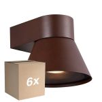 Flerpack 6x Nordlux Kyklop Cone Vägglampa Aluminium Rostig | Passande för GU10
