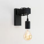 Eglo Vägglampa Townshend Trä Svart | Passande för E27