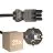 Flerpack 25x Noxion GST - Kompatibel Strömkabel Svart - Kvinnlig + Schuko Europlug - 3m - 3 pole 0.75mm2