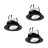 Flerpack 3x Eglo LED Spot Saliceto-Z Aluminium Svart 4.7W 440lm - 827-865 Justerbar Vit + RGB | 88mm - Utskärning   68mm - IP20 - Zigbee Dimbar