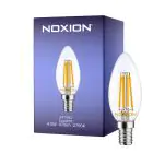 Noxion Lucent LED E14 Kronljus Filament Klar 4.5W 470lm - 827 Extra Varm Vit | Ersättare 40W