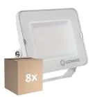 Flerpack 8x Ledvance LED Strålkastare Kompakt Vit 50W 4500lm 100D - 830 Varm Vit | IP65 - Symmetrisk 
